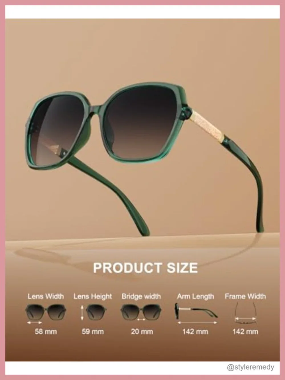 Classic Square Polarized Sunglasses Women Rhinestone Sparkling Frame UV400